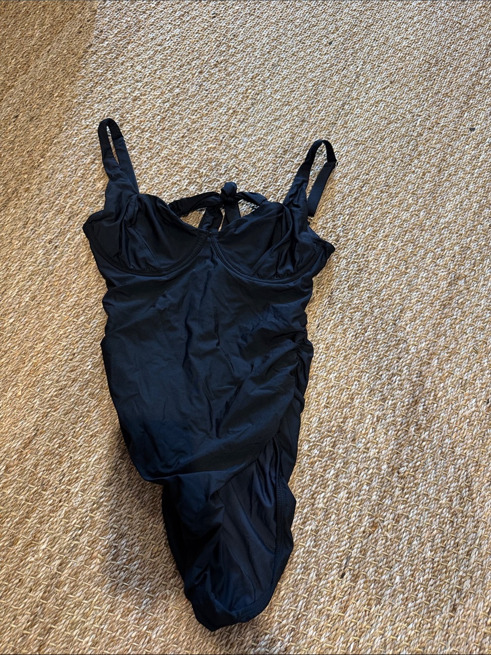 Black One-Piece Women's Swimwear